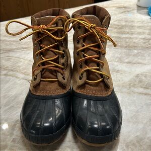 SOREL Cheyenne II Youth Boots – Elk Tan & Black | Lace-Up Winter Boots Sz 5
